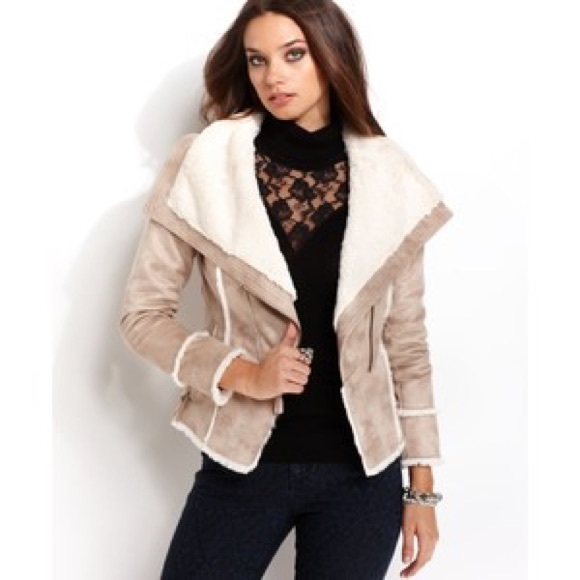 guess shearling jacket